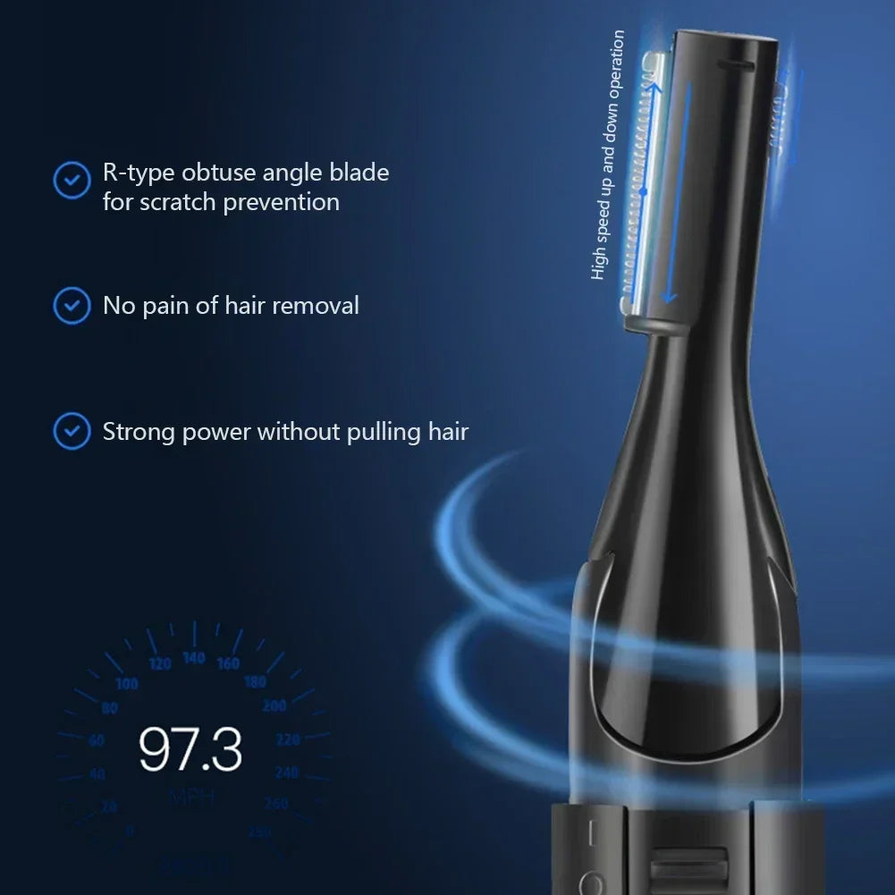 Electric Eyebrow Trimmer Razor Brow Shaping Portable Shaving with Duals Cutter Head Design Washable Hair Trimmer Razor Tools