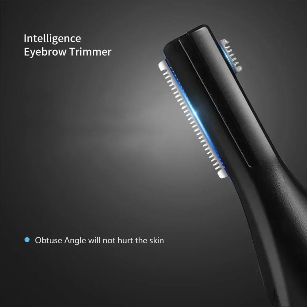 Electric Eyebrow Trimmer Razor Brow Shaping Portable Shaving with Duals Cutter Head Design Washable Hair Trimmer Razor Tools