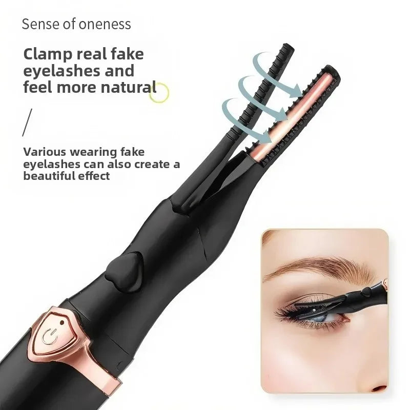 Electric Heated Eyelash Curler USB Rechargeable Long Lasting Curling Temperature Control Portable Safe Lash Lift Tool