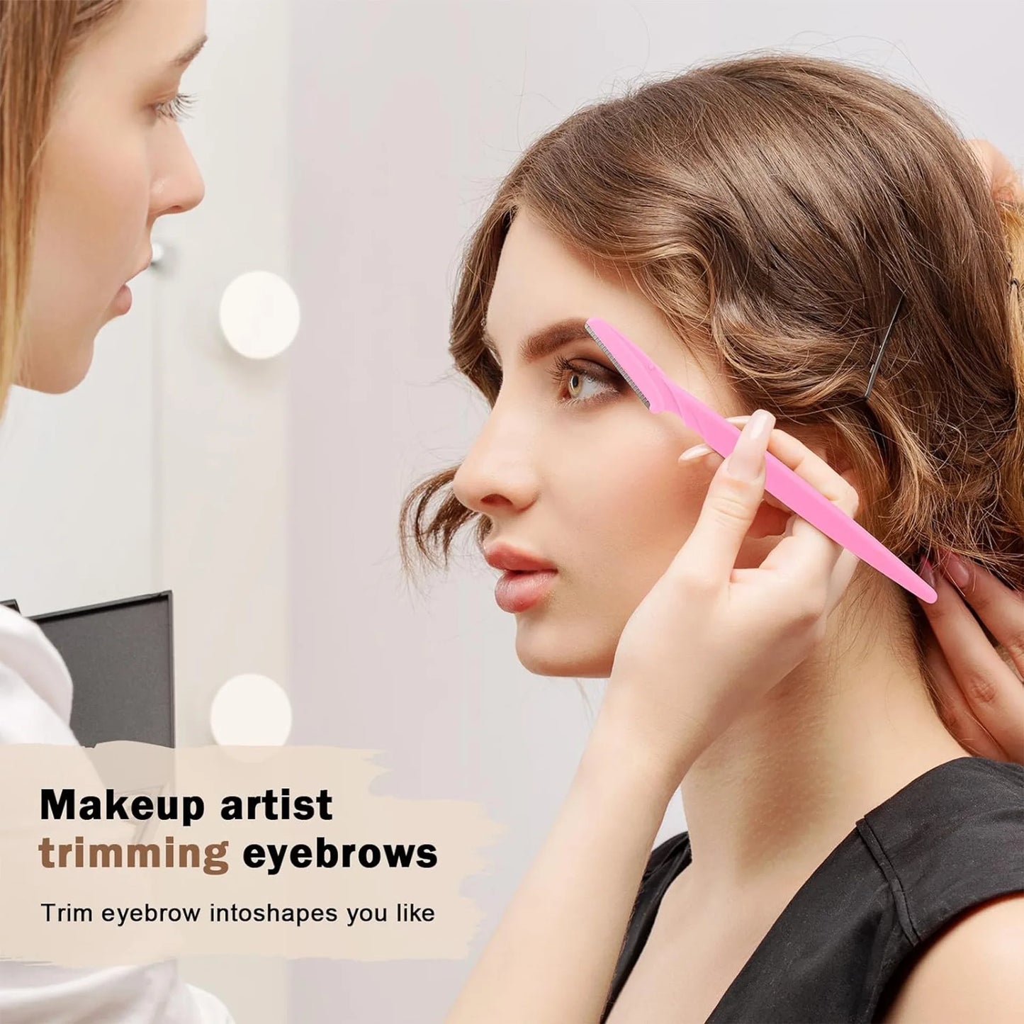 10/40Pcs Eyebrow Trimmer Face Blade Shaver Portable Eye Brow Epilation Hair Removal Safety Eyebrow Cutting Woman Makeup Tools